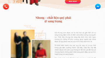 Mẫu theme ladipage đẹp về thời trang Áo dài - H012105
