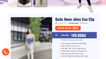 Mẫu theme ladipage đẹp về thời trang Quần Jhoes skins - N072010