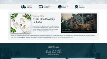 Mẫu template ladipage Nước hoa Lelabo