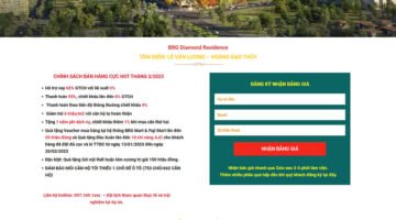 Mẫu theme ladipage Bất động sản BRG Diamond Residence NVA2144