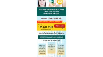 Mẫu theme ladipage Kem chống nắng 1004