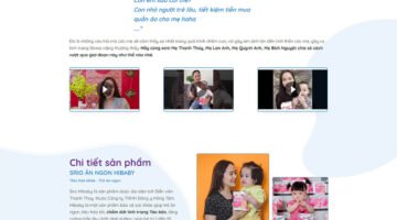 Mẫu theme ladipage Siro ăn ngon HiBaby 2