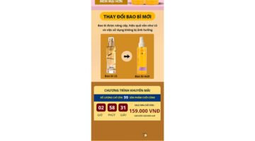 Mẫu theme ladipage đẹp về Xịt dưỡng tóc 1005