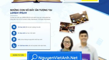 Mẫu theme ladipage Du học Mỹ