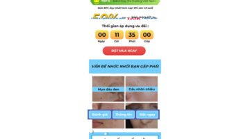 Landing page Sữa rửa mặt Amino Acid