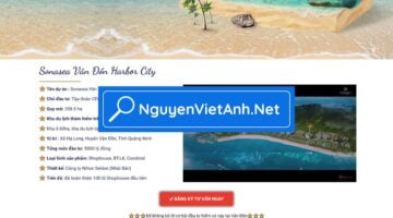 Theme mẫu landing page BĐS Sonasea Vân Đồn Harbor City NVA2038