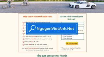 Theme mẫu landing page BĐS Chung cư VCI Vĩnh Yên NVA2039