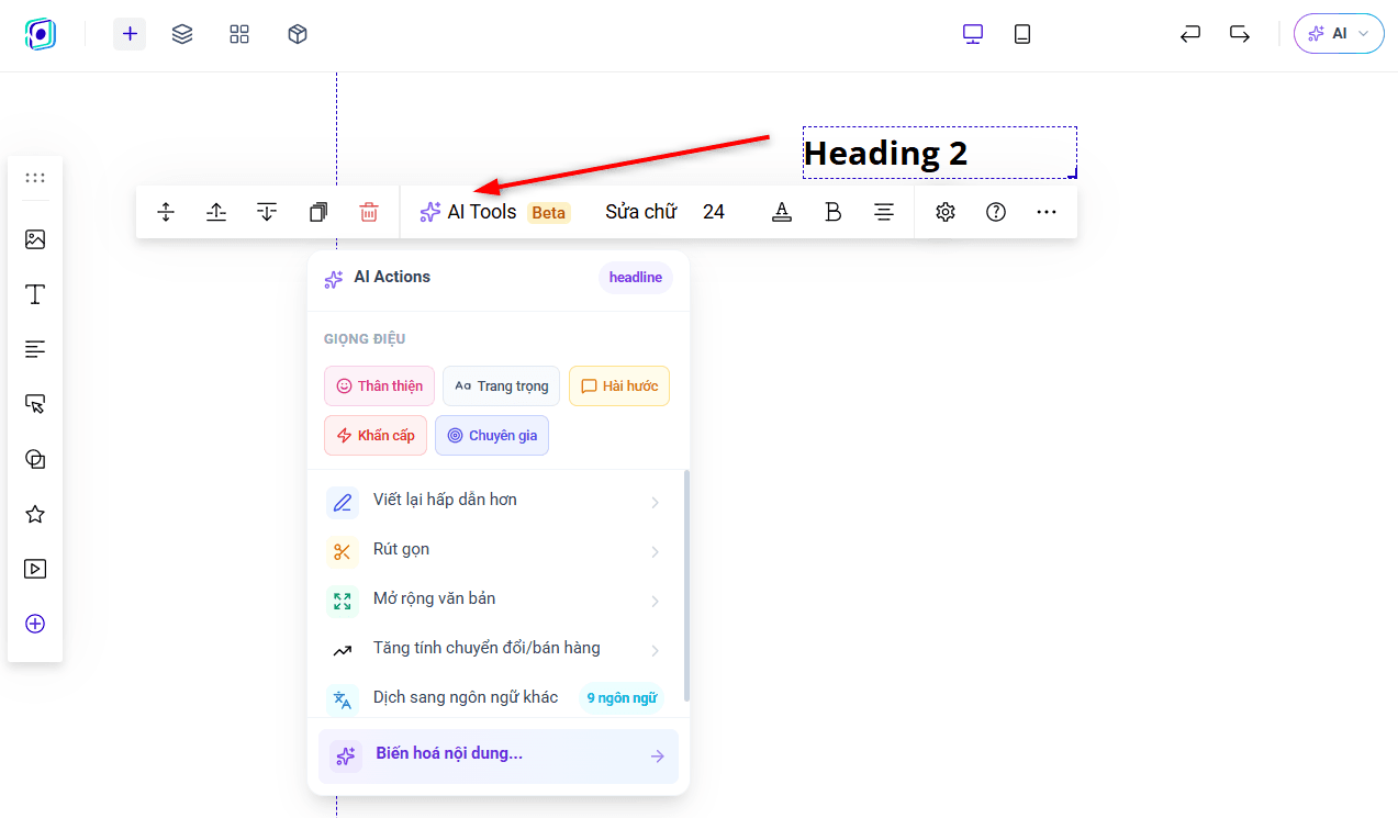 Thiết kế Landing page với Ladipage AI chi phí rẻ nhất 9 AI Tools Ladipage