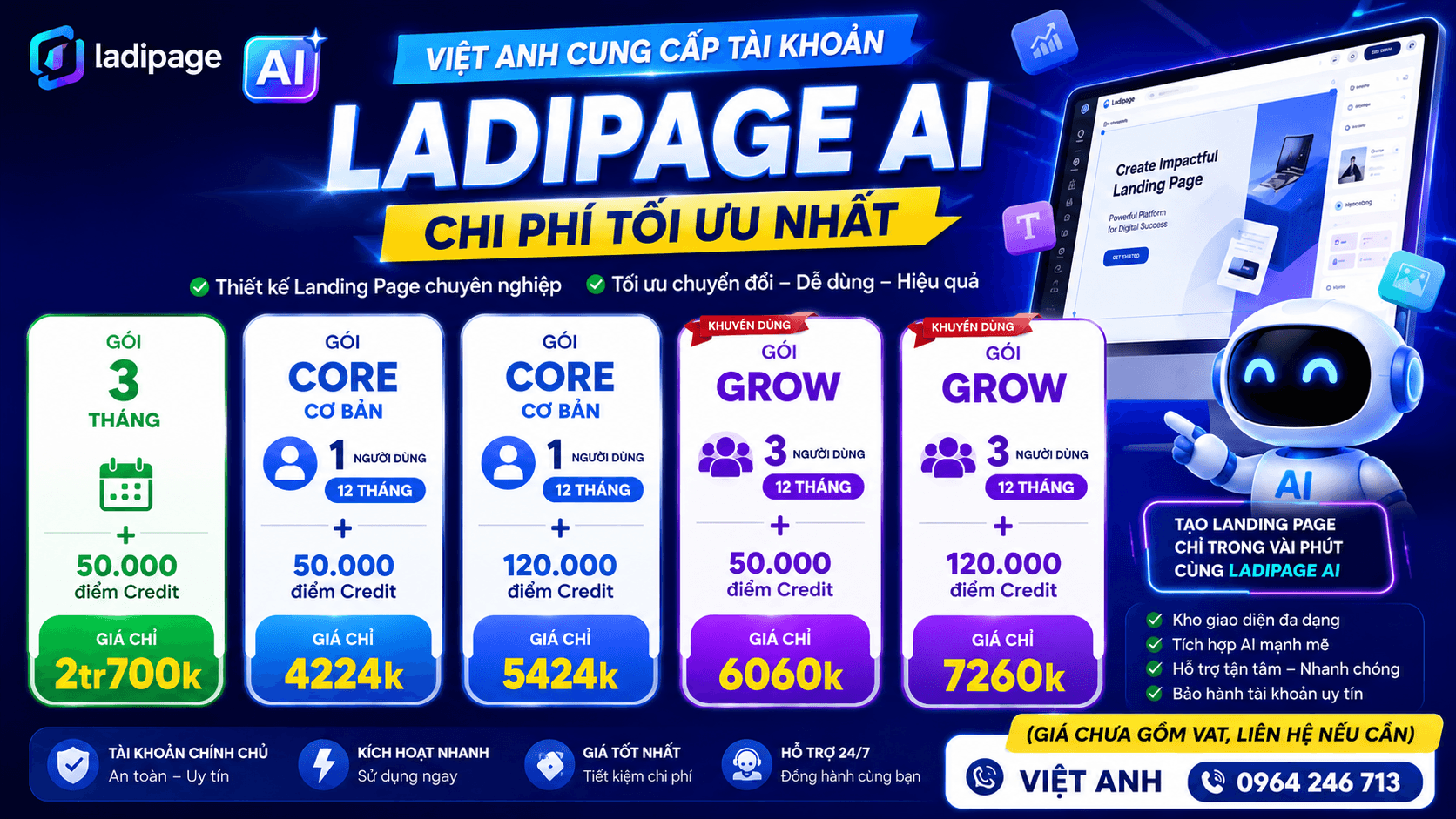Thiết kế Landing page với Ladipage AI chi phí rẻ nhất 2 Ladipage AI chi phí rẻ nhất