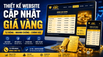 Thiết kế website landing page cập nhật giá vàng đơn giản