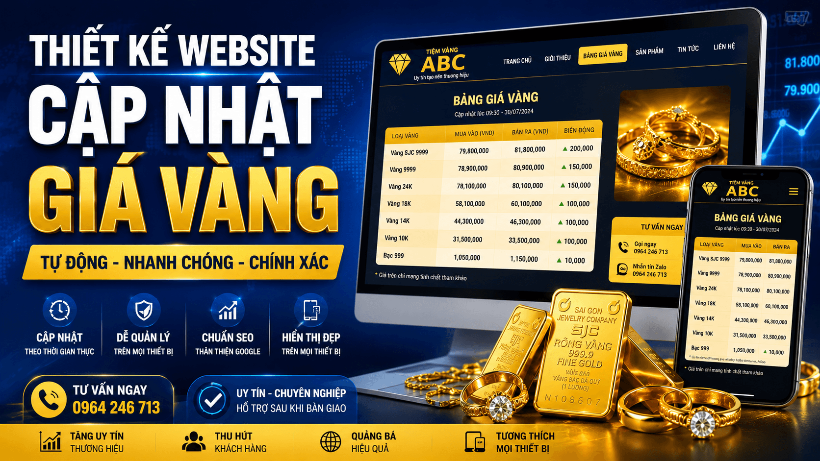 Dịch Vụ Thiết Kế Website Landing page Cập Nhật Giá Vàng Đơn Giản – Nhanh, Chính Xác, Chuyên Nghiệp 3 thiết kế website landing page cập nhật giá vàng đơn giản